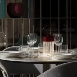 Lampada Portatile Claretta Rosso Scuro