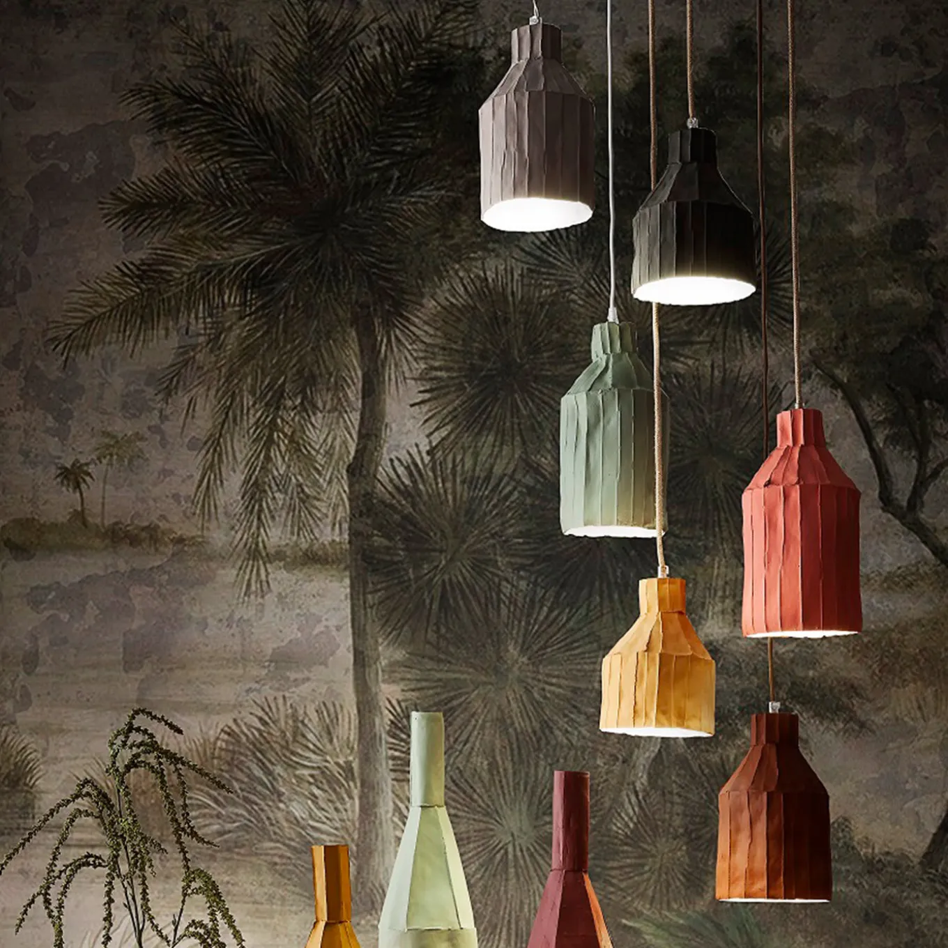 Lampada Sufi Corteccia B15/Cioccolato