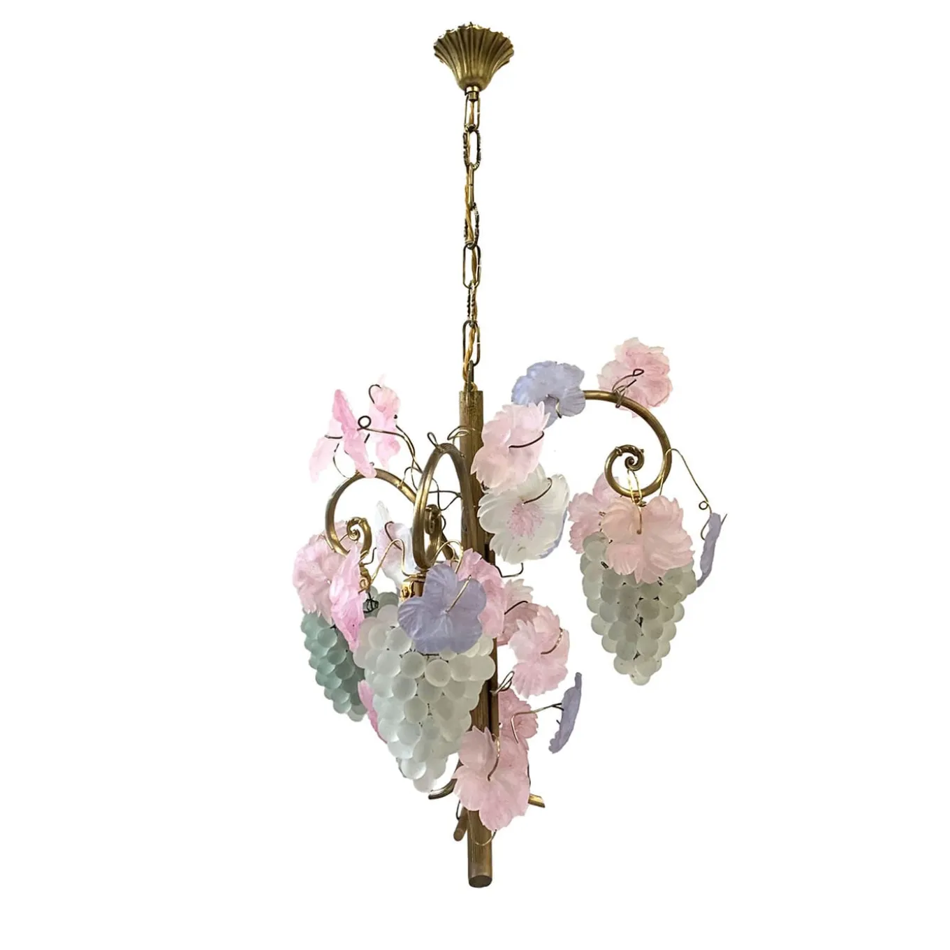 Lampadario 1980 Uva e Foglie