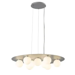 Lampadario a 9 luci argentato Balloons