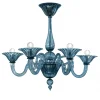 Lampadario a 5 luci blu Dolfin