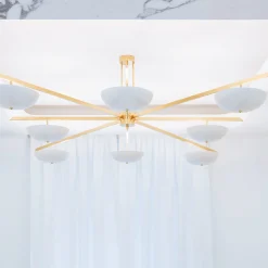 Lampadario a 8 luci Champagne di Valentina Fontana