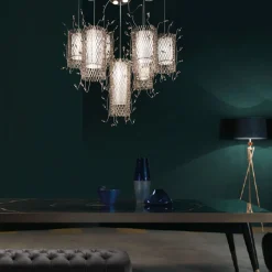 Lampadario a 6 luci Grid