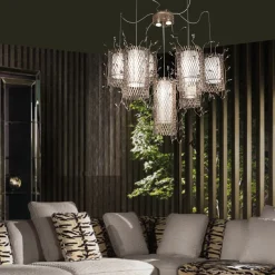 Lampadario a 6 luci Grid