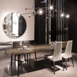 Lampadario a 4 luci in bronzo Kendama