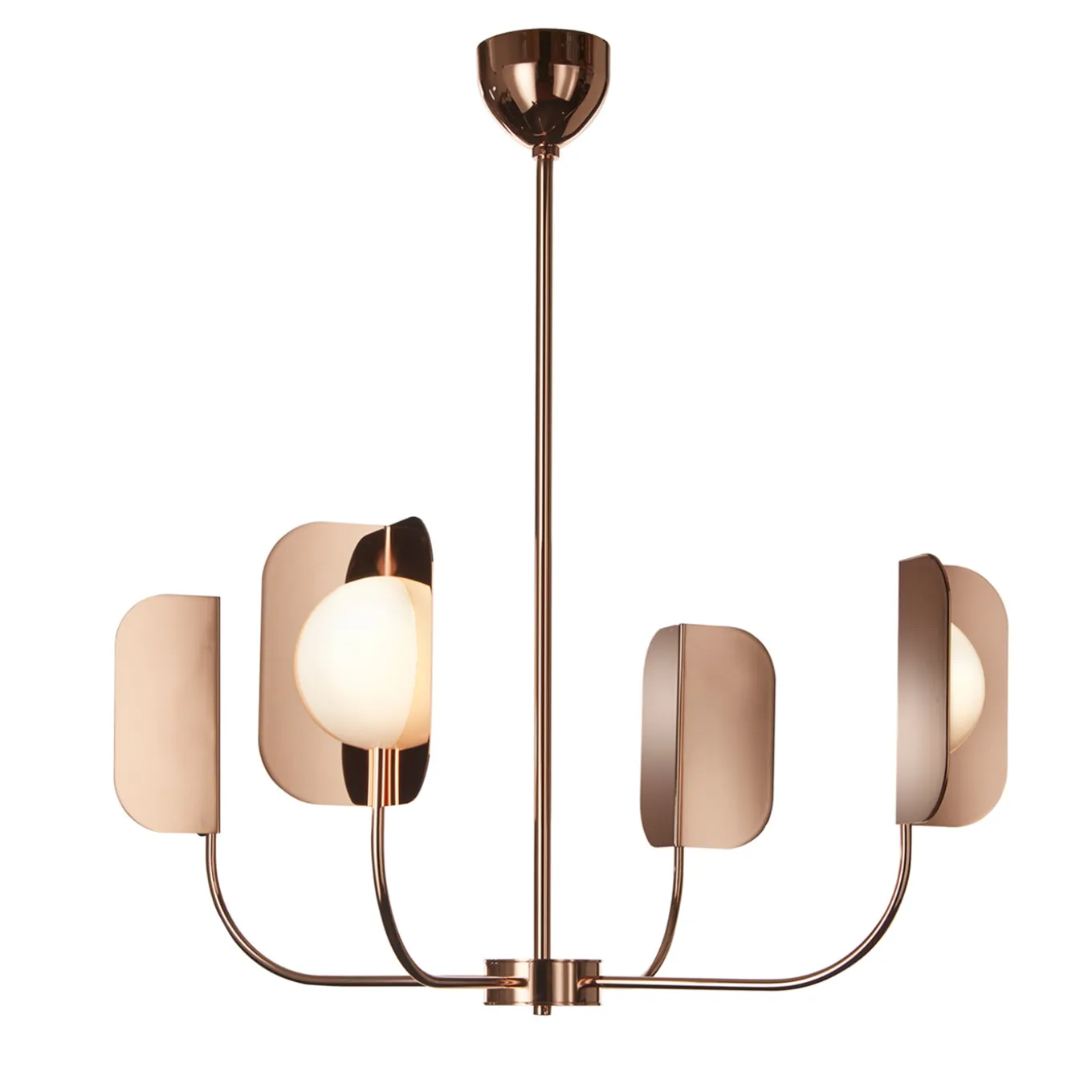 Lampadario a 4 luci Leaf di Matteo Zorzenoni