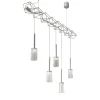Lampadario Flow a 5 luci in argento