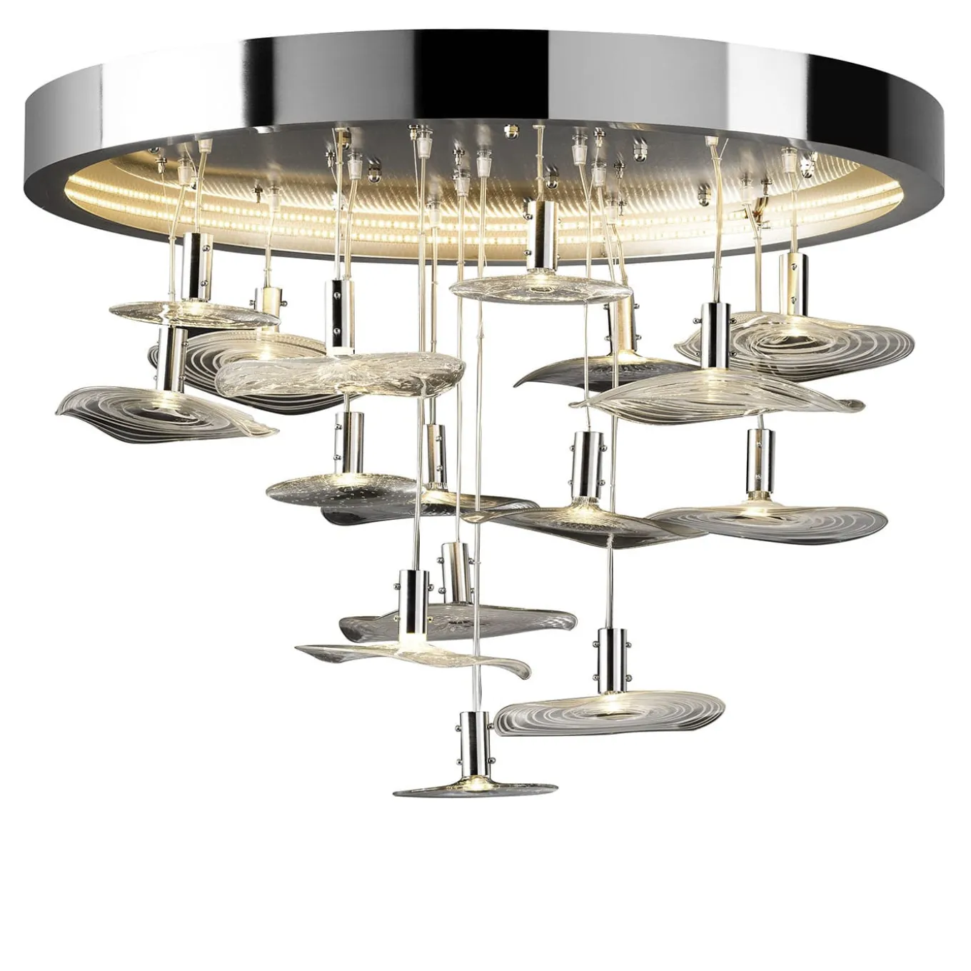 Lampadario in vetro Meadow