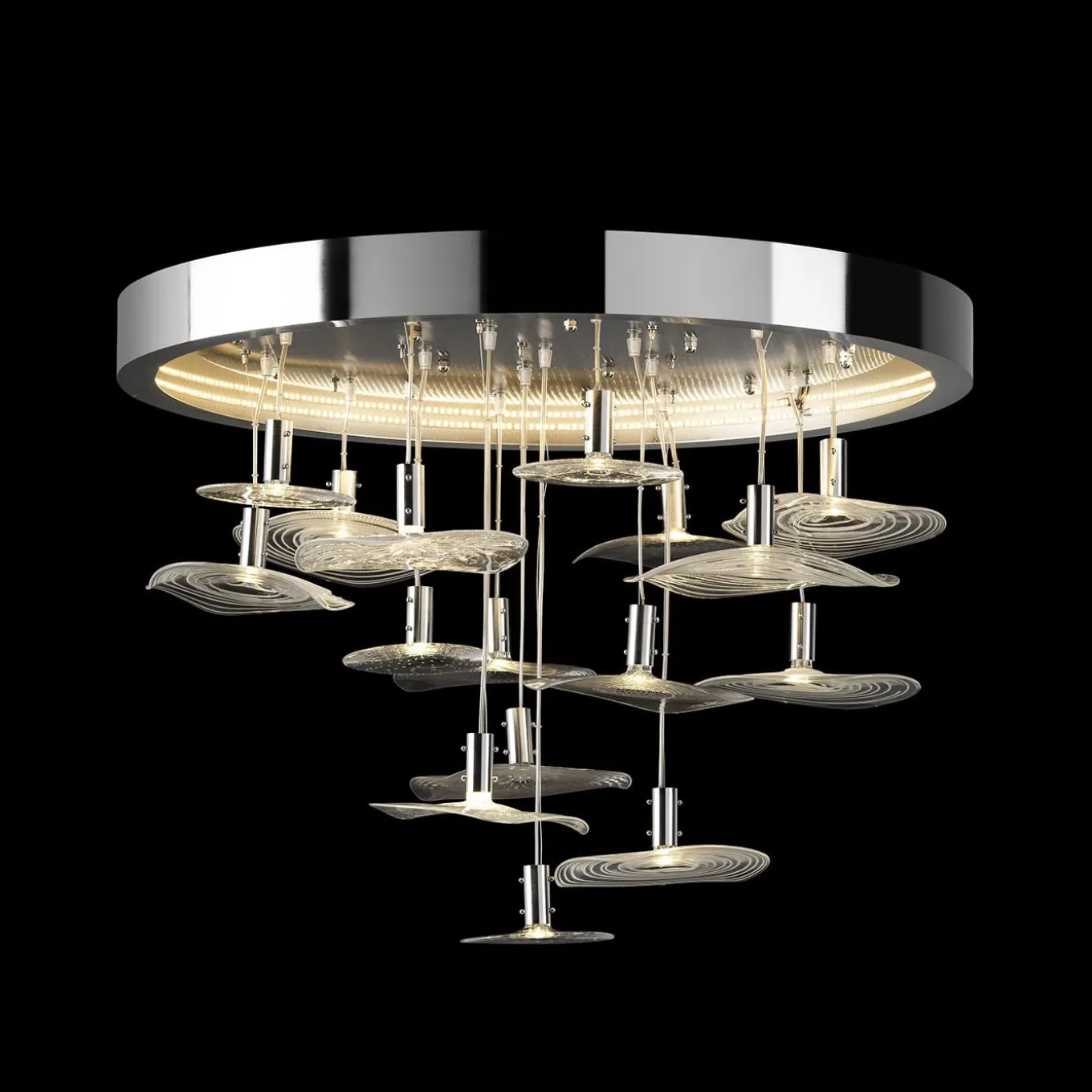 Lampadario in vetro Meadow