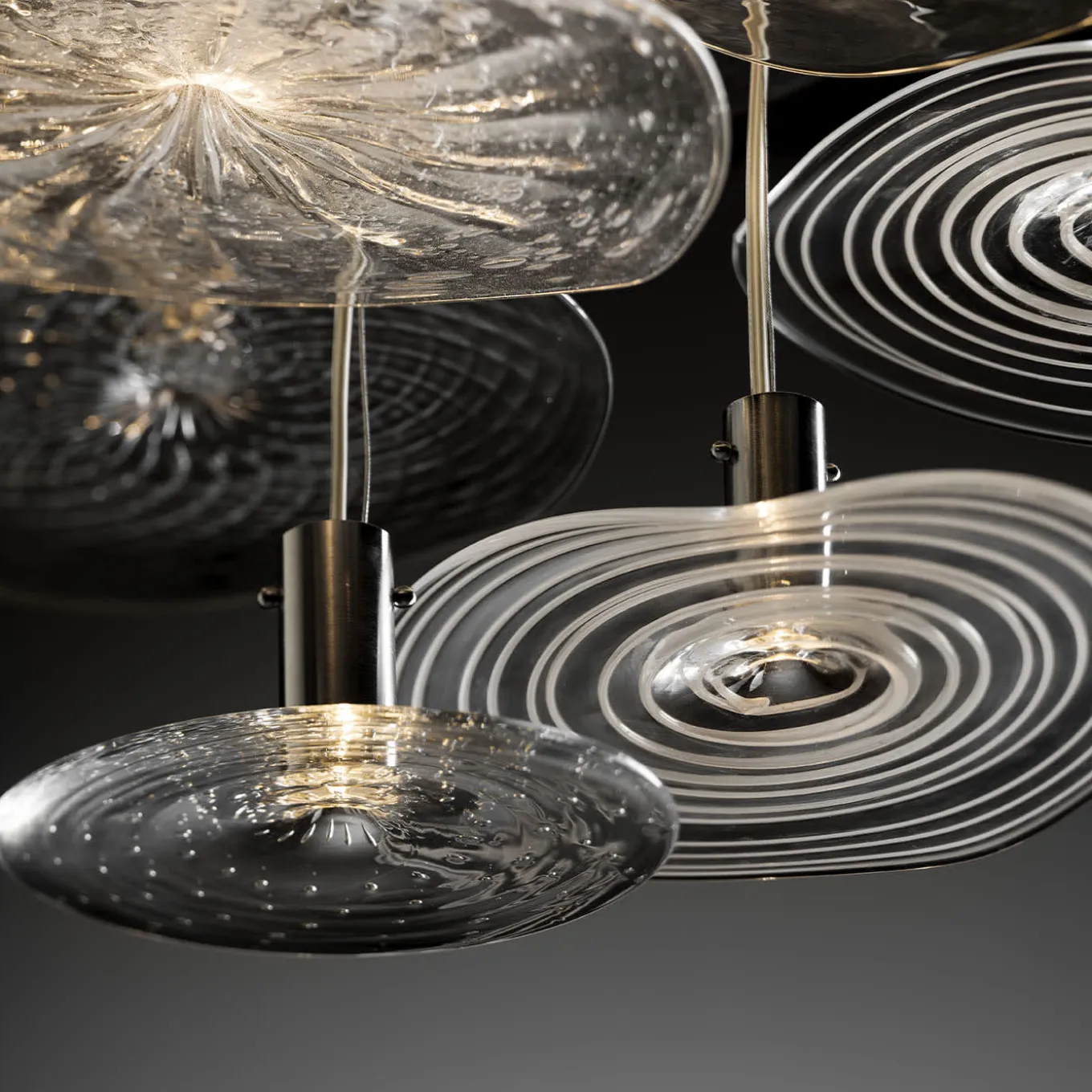 Lampadario in vetro Meadow