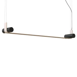 Lampadario Nastro Beige e Nero
