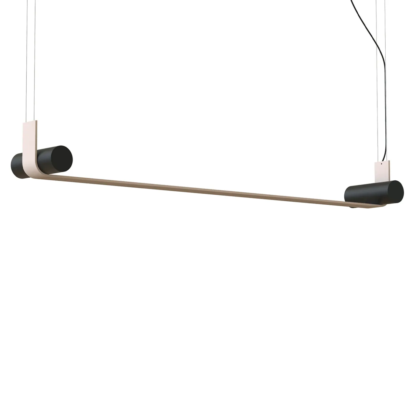 Lampadario Nastro Beige e Nero