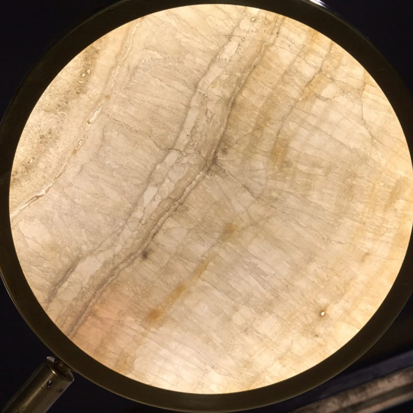 Lampadario Sistema Solare a 8 bracci in ottone e onice