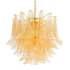 Lampadario Veneziana a 5 piani con 41 Elementi in Pulegoso Oro