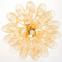 Lampadario Veneziana a 5 piani con 41 Elementi in Pulegoso Oro