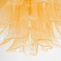 Lampadario Veneziana a 5 piani con 41 Elementi in Pulegoso Oro