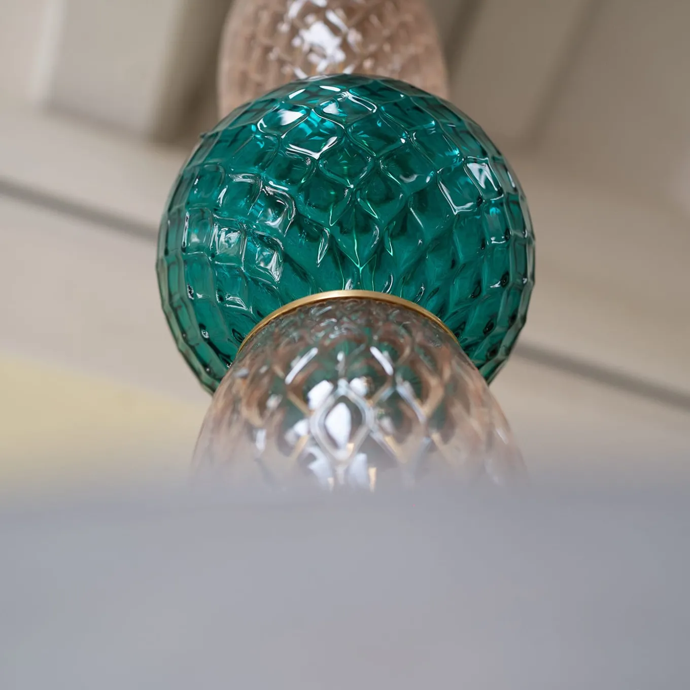 Lampadario vintage policromo