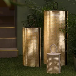 Lanterna ricaricabile piccola da esterno Clara bianca