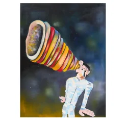 L'ascoltatore Pittura policroma