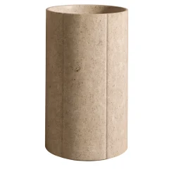 Lavabo a Colonna in Marmo Beige Sartoriale di Federico Peri