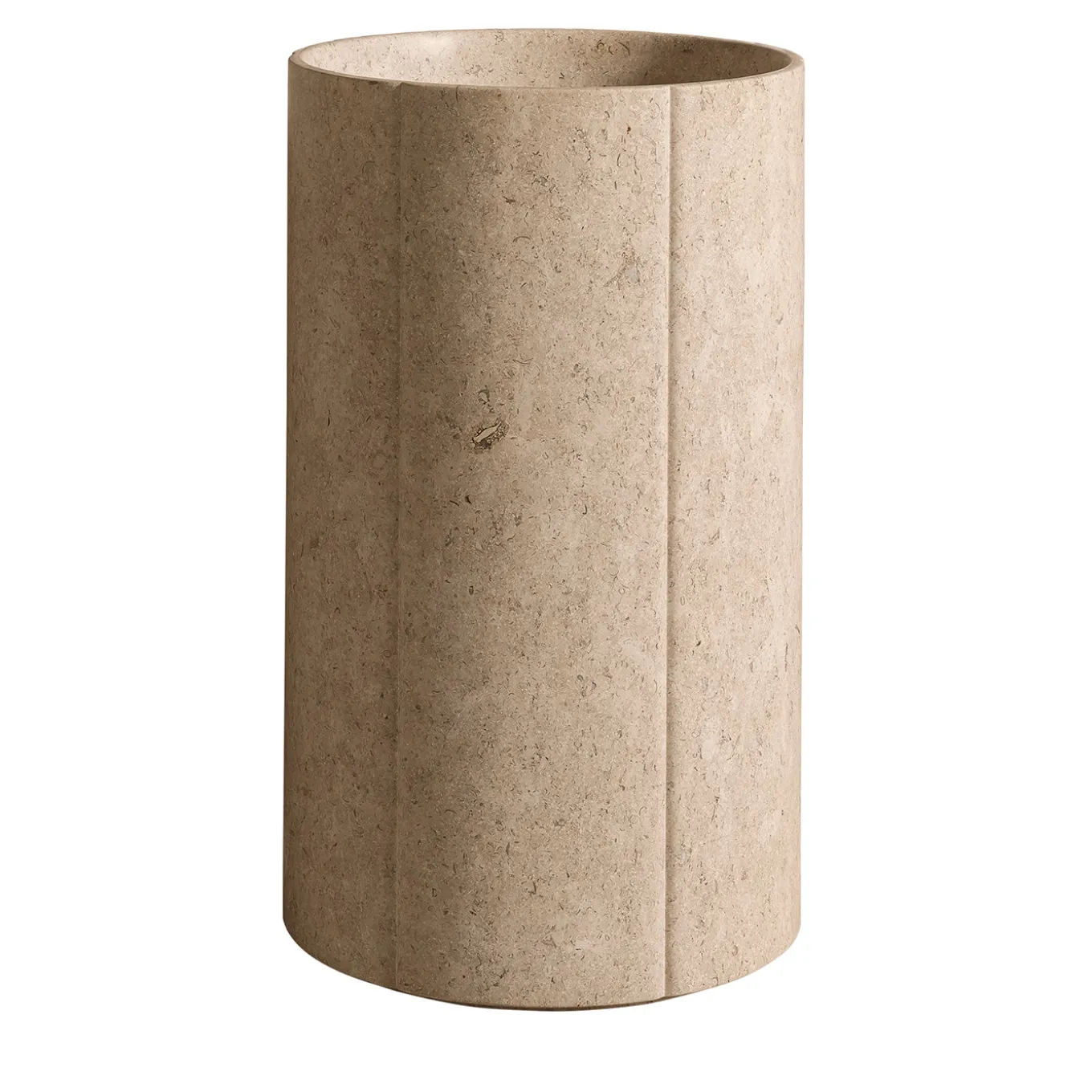 Lavabo a Colonna in Marmo Beige Sartoriale di Federico Peri