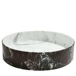 Lavabo Blessed Circle in Rosso Lepanto e Calacatta Carrara