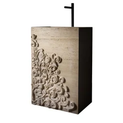 Lavabo Dame Freestanding in Travertino Paglierino