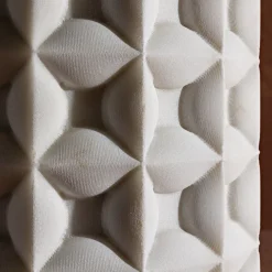 Lavabo in marmo Bianco del Re a colonna cilindrica Dawn