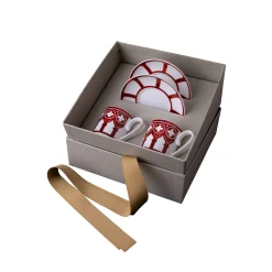 Le Loze dei Bei Palassi Set di 2 tazze da caffè con piattini