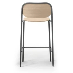 0179-LE Sgabello da bar Metis in rovere chiaro di Studio Gabbertas