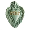 LE TEMPS DE L'AMOUR CUORE IN CERAMICA VERDE ACQUA