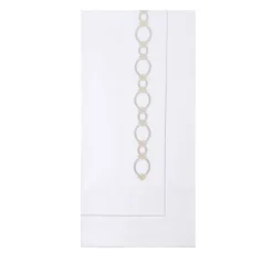 Lenzuolo Sopra Bluemoon in Raso di Cotone Ricamato Bianco