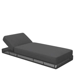 Lettino da sole grigio scuro