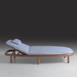 Lettino da sole per esterni Iroko Azzurro