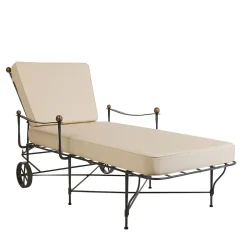 Lettino da sole reclinabile con cuscino a trama incrociata