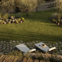 Lettino Prendisole Imbottito in Ferro