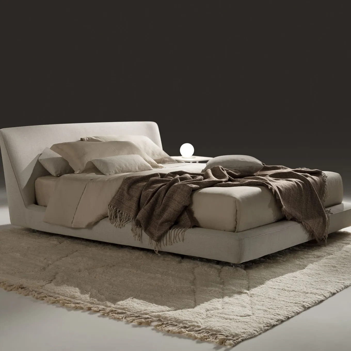 Letto Athene in Tessuto Beige