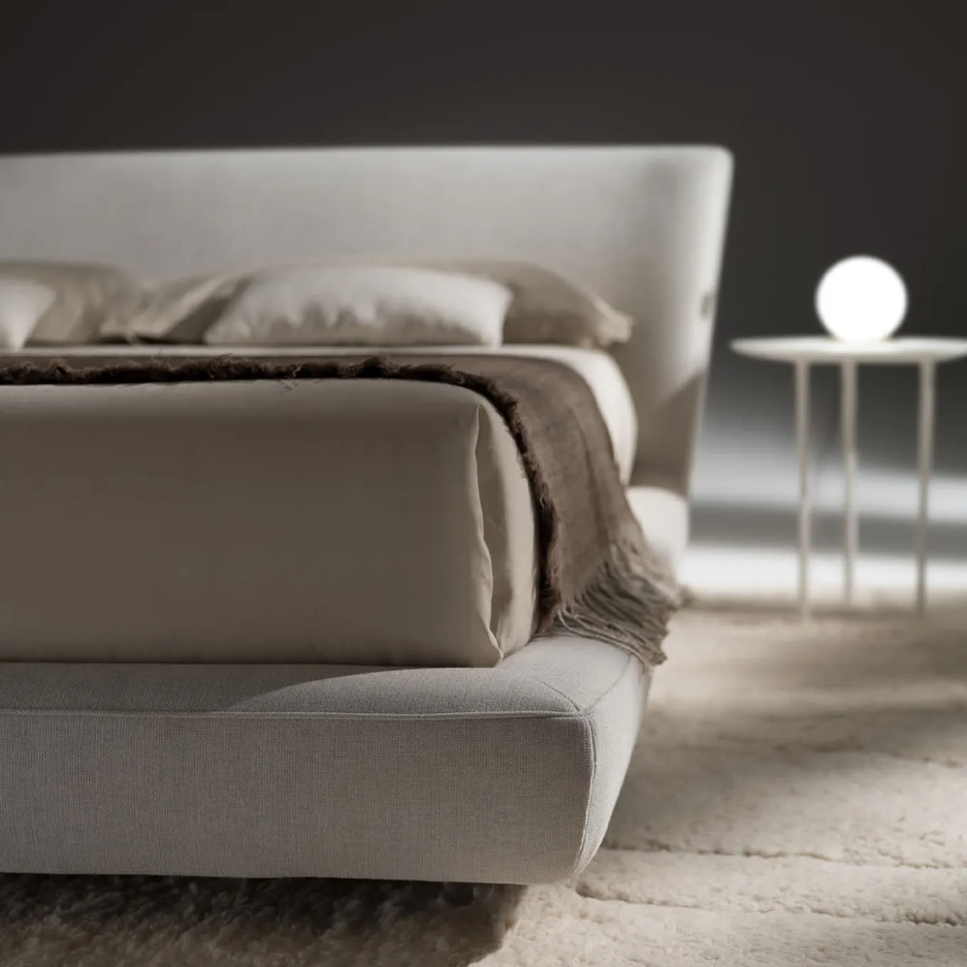 Letto Athene in Tessuto Beige