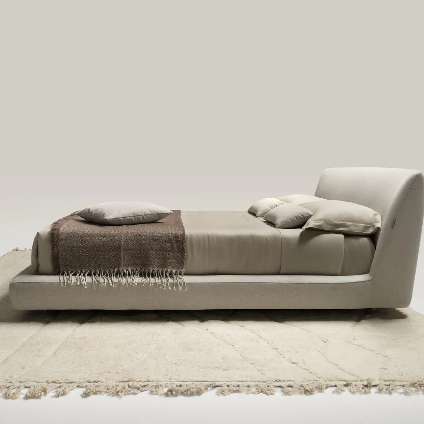 Letto Athene in Tessuto Beige
