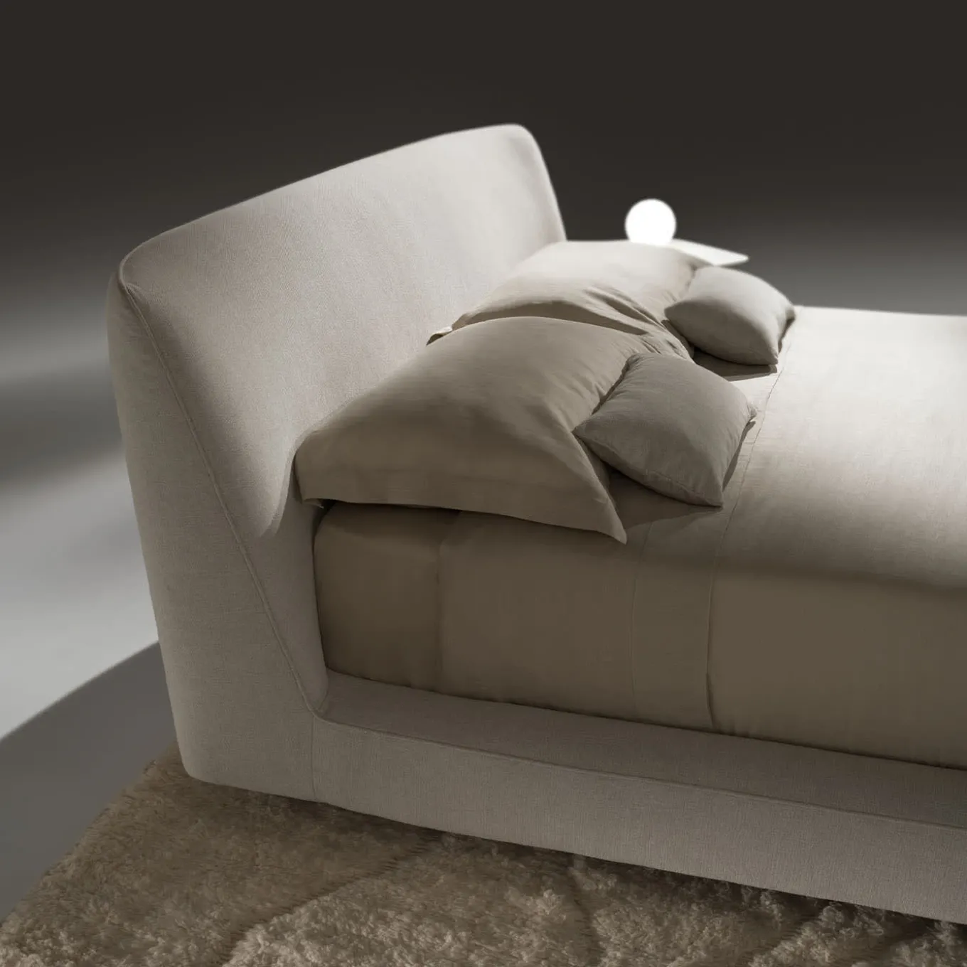 Letto Athene in Tessuto Beige