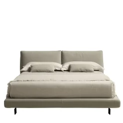 Letto Beverly 905 in pelle beige