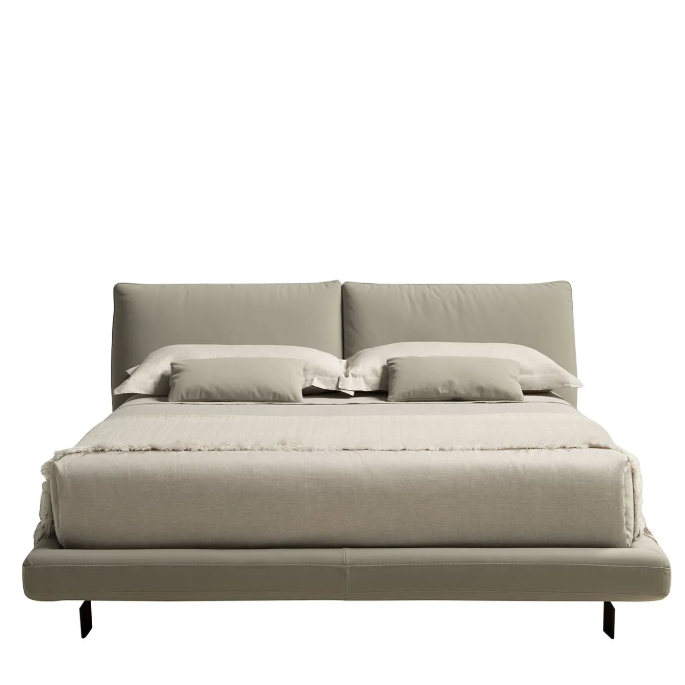 Letto Beverly 905 in pelle beige