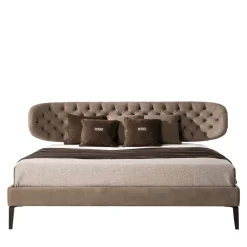 Letto Broadway in Pelle Nabuk Colomba