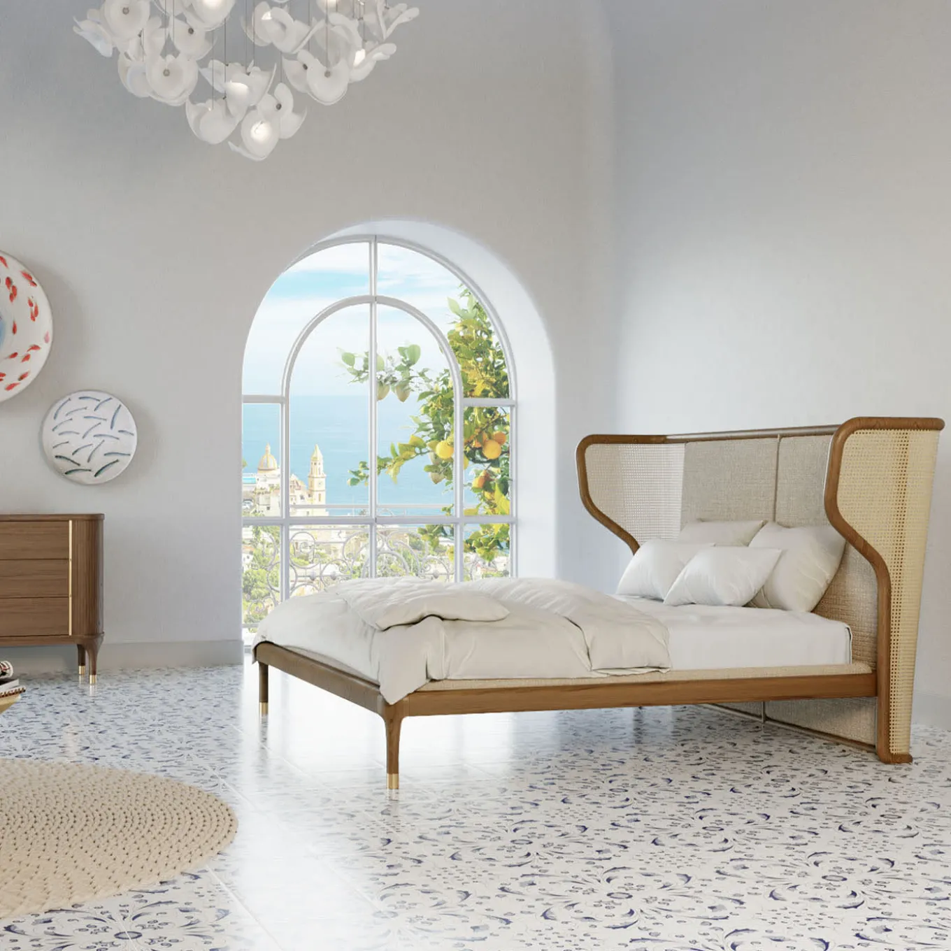 Letto con struttura in frassino Joyce di Libero Rutilo