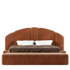 Letto imbottito arancione modulare Concept 01