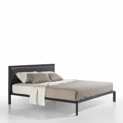 Letto in pelle Milano Brown