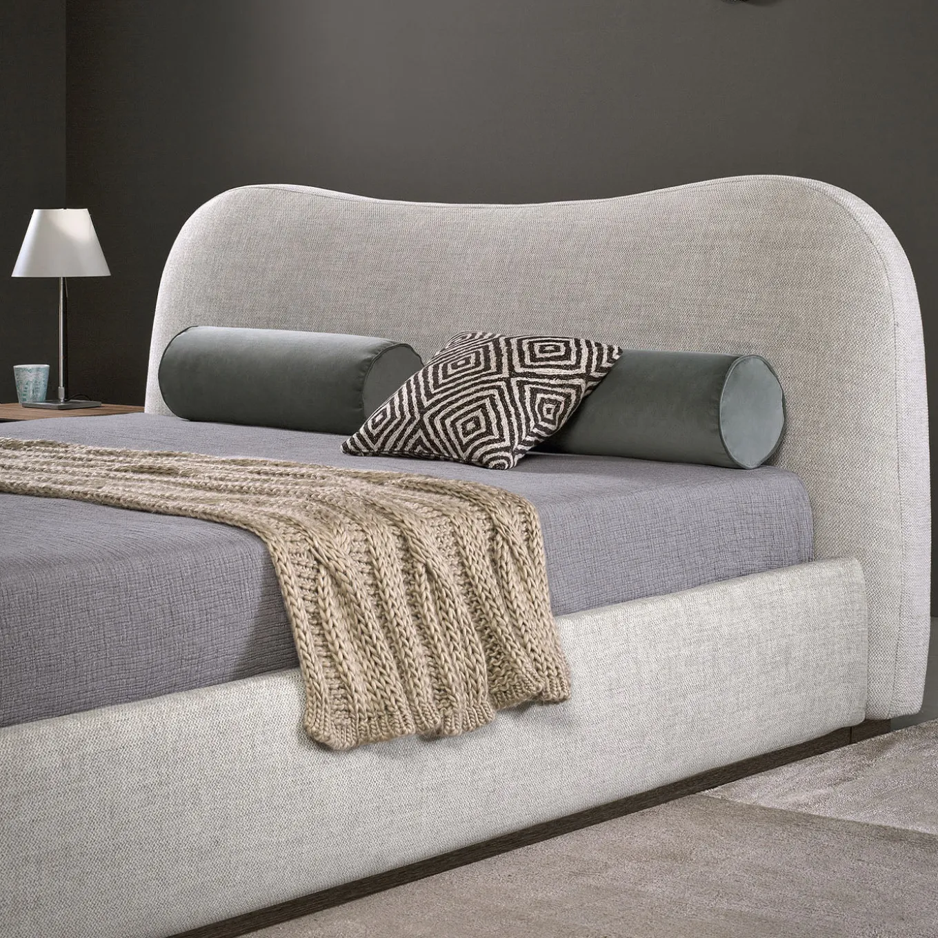 Letto King-Size Aurore Grigio