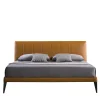 Letto King-Size Megan Arancione con Testiera Cordonata