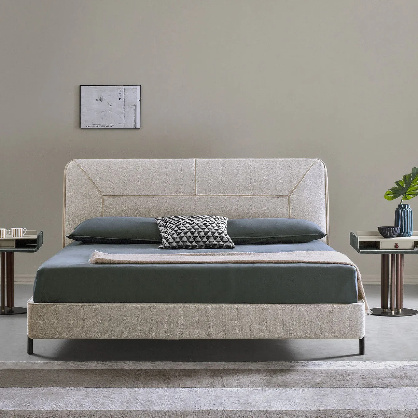 Letto King-Size Nara Grigio