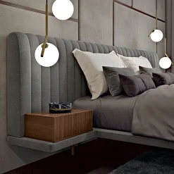 Letto matrimoniale Opale Large Channeled Gray